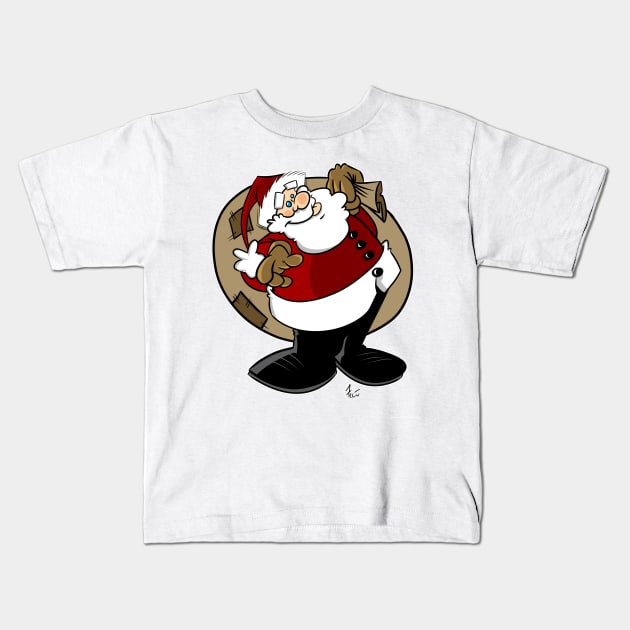 Santa Clause Kids T-Shirt by davidfeci